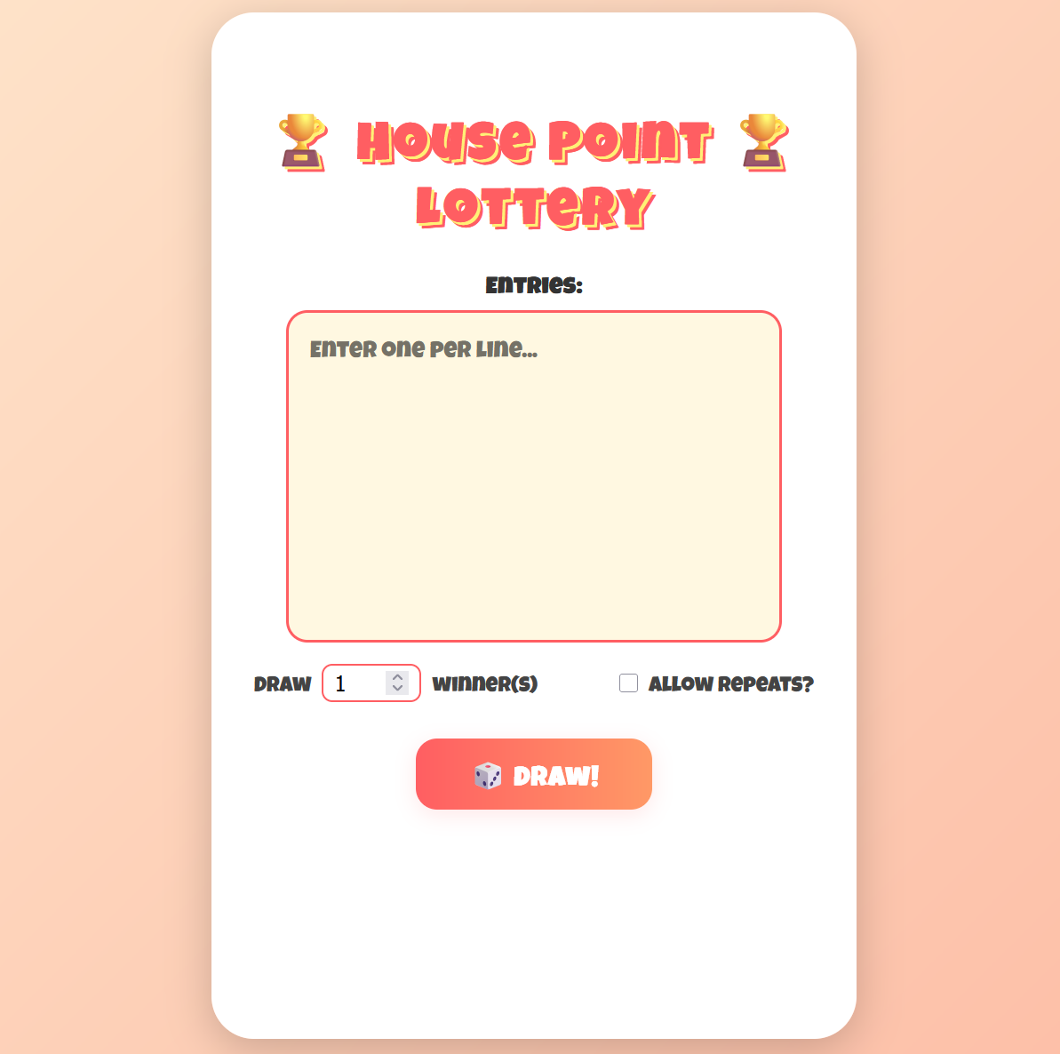 House Point Lottery
